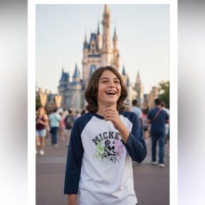 NWT- Janie and Jack Mickey Mouse Raglan Shirt